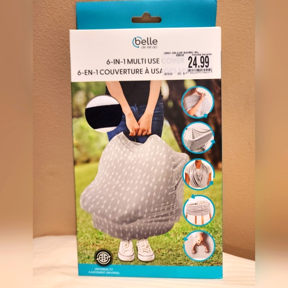 NIB Belle on the go 6-in-1 multi use cover